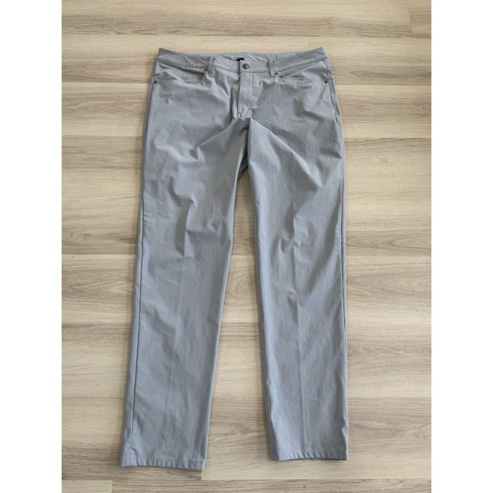 Lululemon ABC Classic-Fit 5 Pocket Pant Mens 40x35 Warpstreme Silver Drop M5ADGT